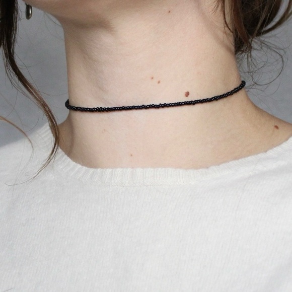 Handmade Glass Beaded Choker Necklace - Picture 5 of 5